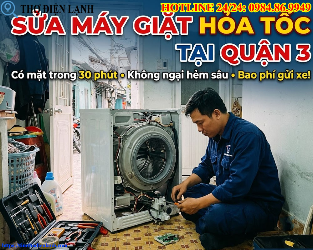 Thợ Sửa Máy Giặt Hỏa Tốc Tại Quận 3