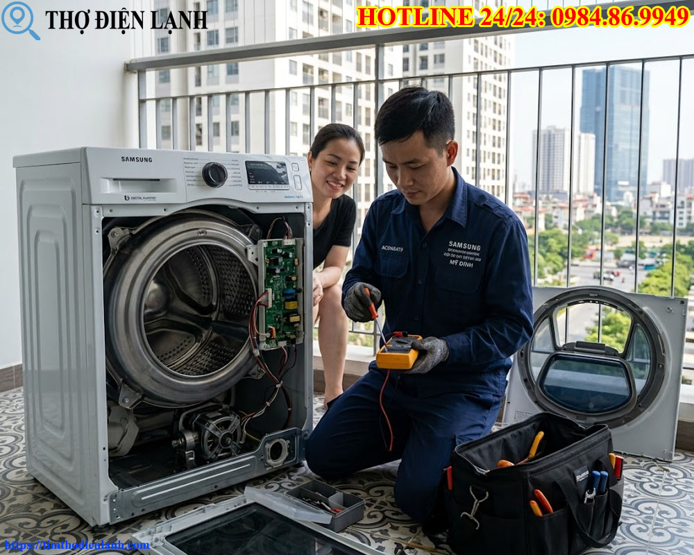 Thợ sửa máy giặt Samsung Inverter cửa ngang