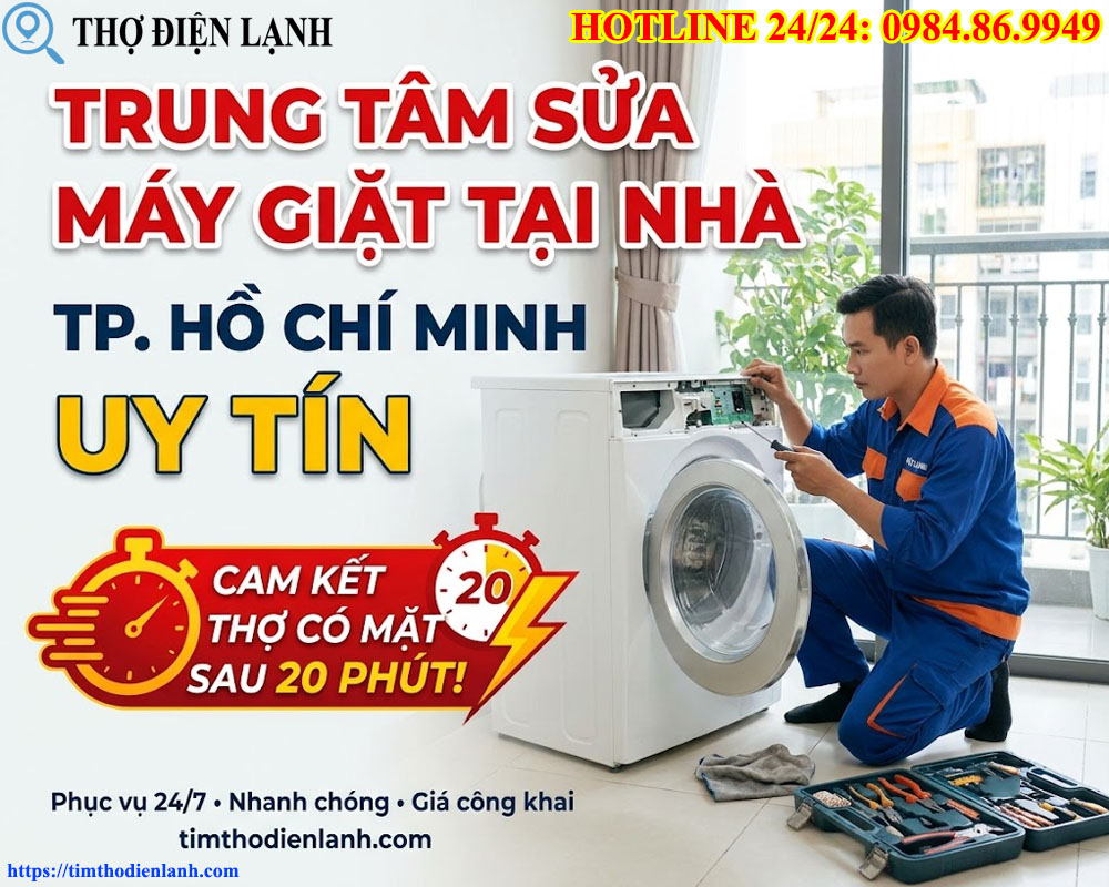 Top 10 trung tâm sửa máy giặt tại nhà Thành phố Hồ Chí Minh uy tín