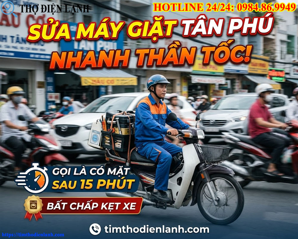 Trạm Sửa Máy Giặt Tân Phú Nhanh Thần Tốc