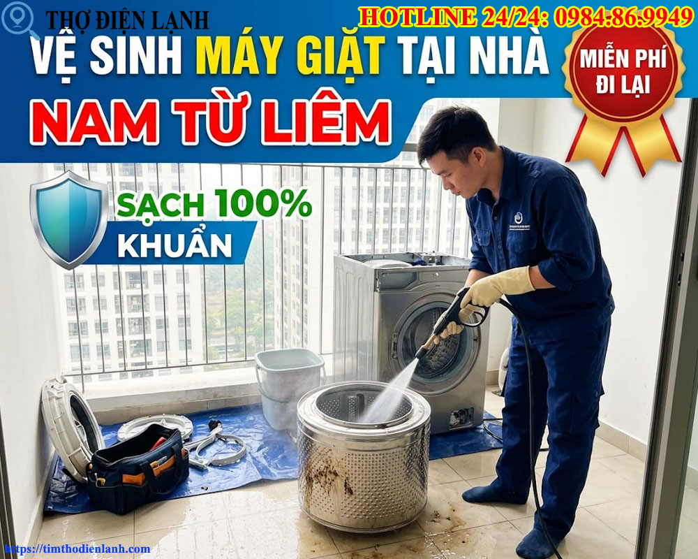 Vệ Sinh Máy Giặt Tại Nhà Nam Từ Liêm