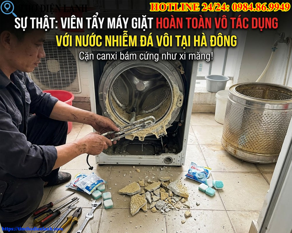 Viên Tẩy Máy Giặt Hoàn Toàn Vô Tác Dụng Với Nước Nhiễm Đá Vôi Tại Hà Đông