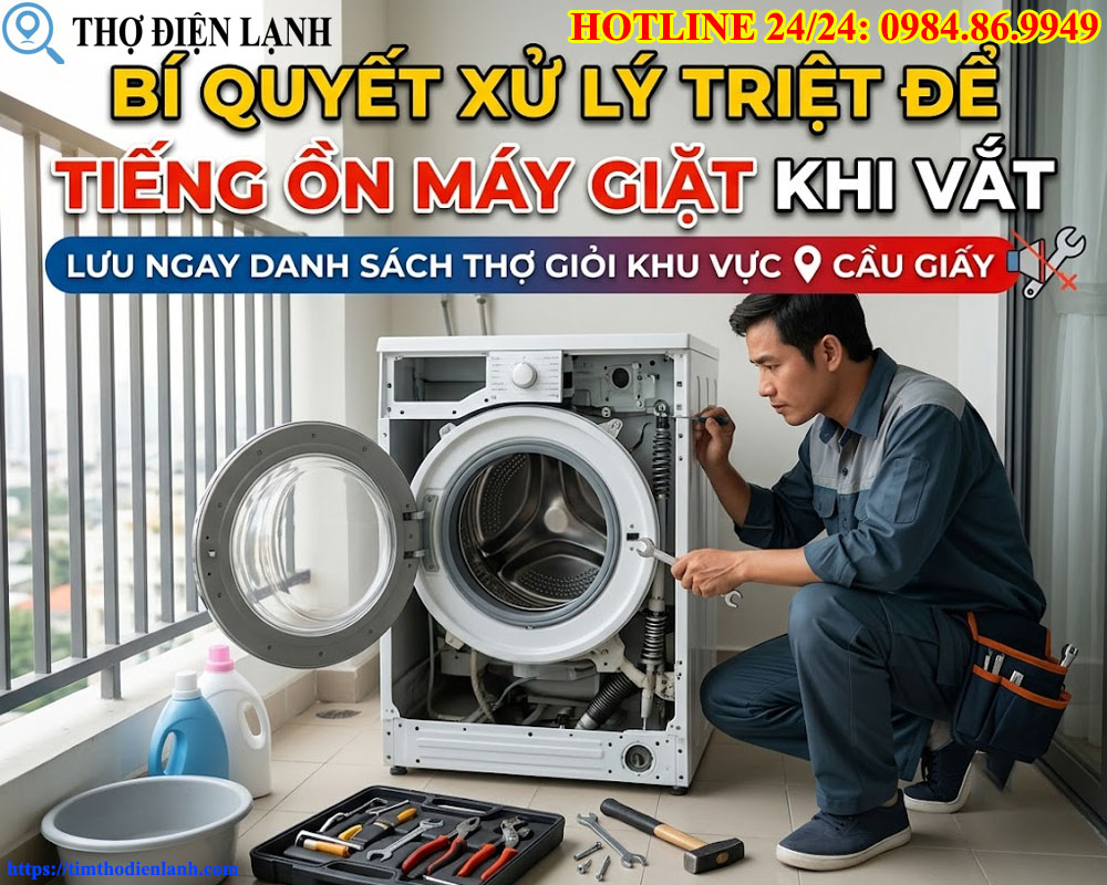 Xử Lý Triệt Để Tiếng Ồn Máy Giặt Khi Vắt