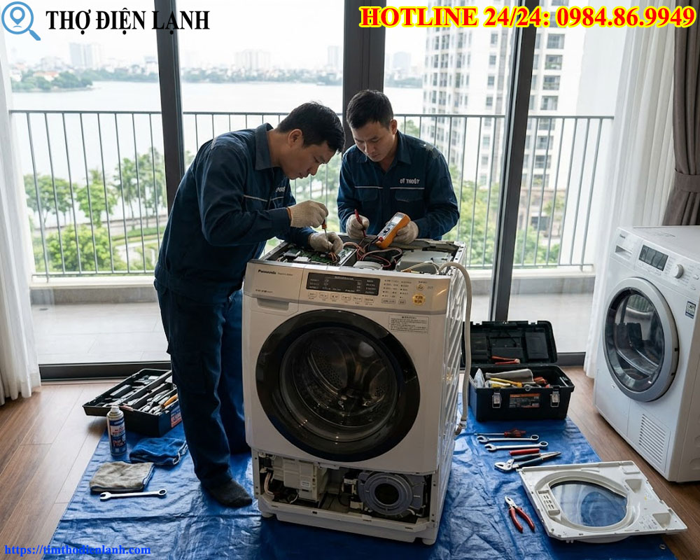 bảo dưỡng máy giặt nội địa Nhật Bản và máy sấy cao cấp tỉ mỉ nhất khu vực Tây Hồ