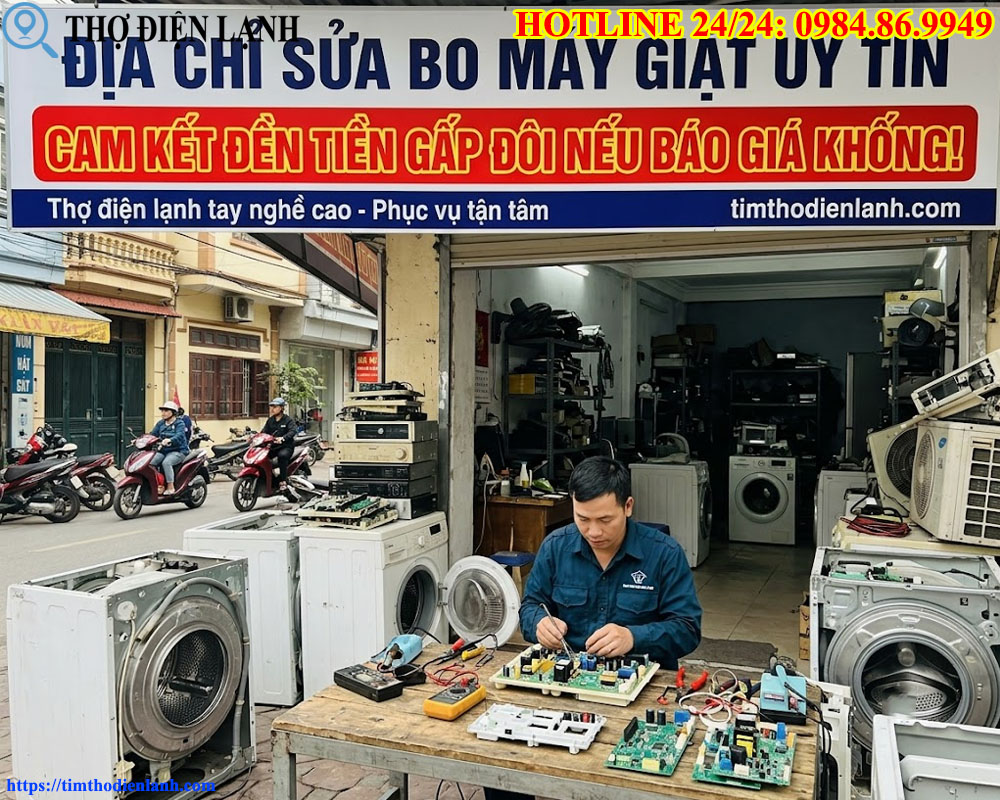 địa chỉ sửa bo máy giặt uy tín