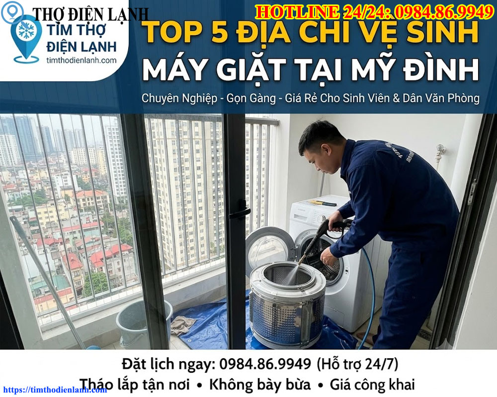 địa chỉ vệ sinh máy giặt tại Mỹ Đình