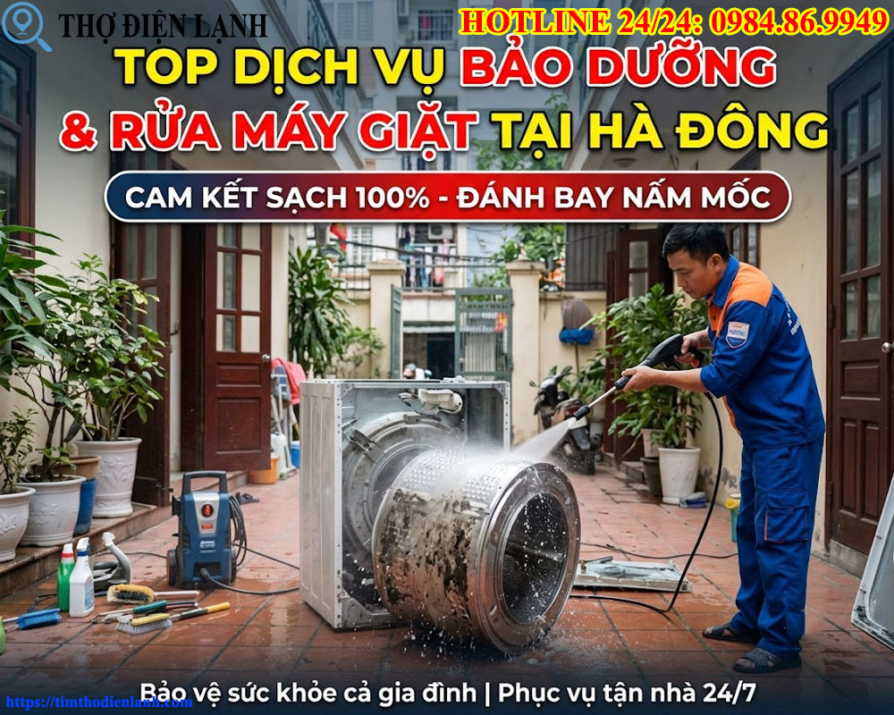 dịch vụ bảo dưỡng, rửa máy giặt tại Hà Đông