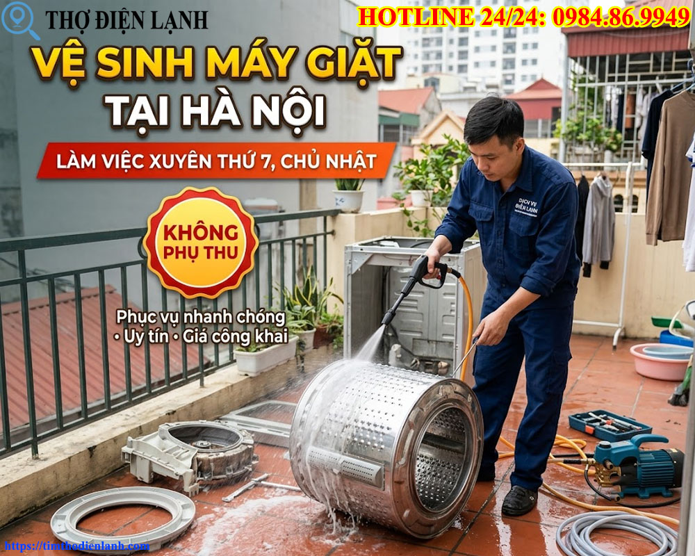 dịch vụ vệ sinh máy giặt tại Hà Nội