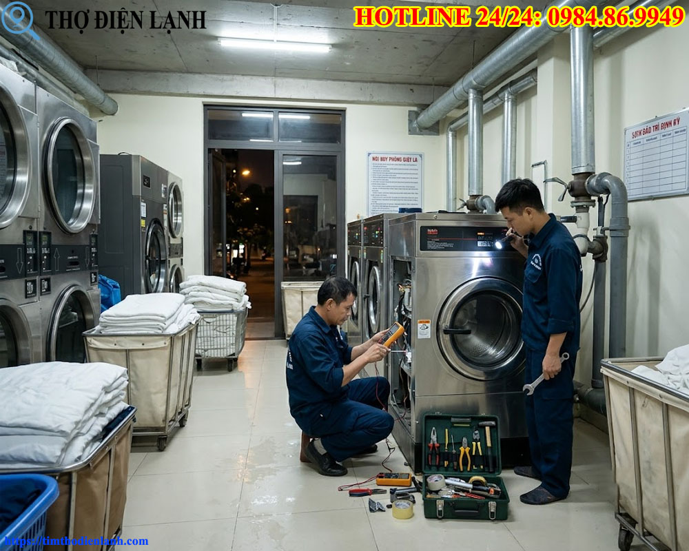 đơn vị bảo trì hệ thống giặt sấy nhà hàng, khách sạn tại quận Ba Đình