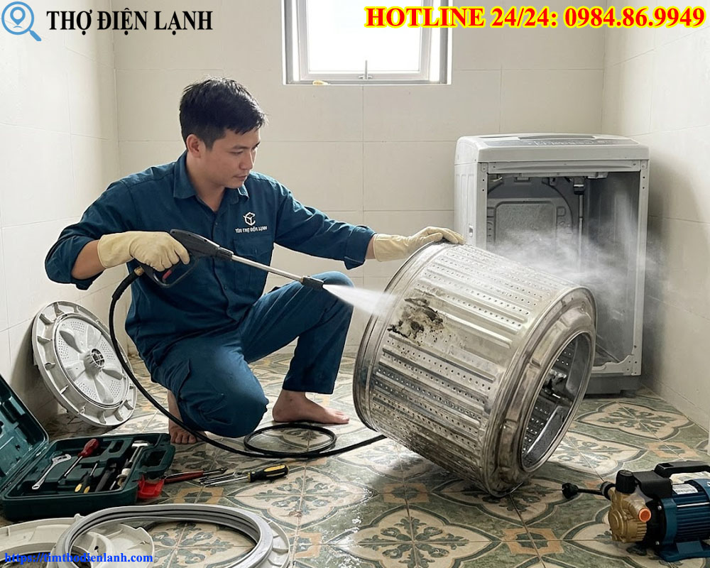 đơn vị tháo rửa lồng giặt tại Thanh Xuân