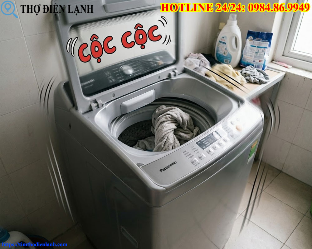 máy giặt Panasonic lồng đứng kêu cộc cộc