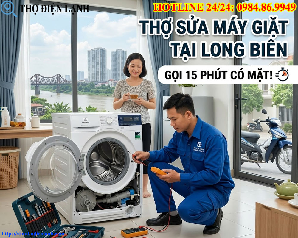 thợ sửa máy giặt tại Long Biên