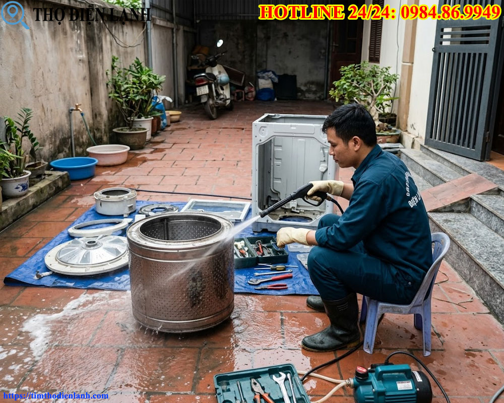 thợ vệ sinh máy giặt tại Gia Lâm tay nghề cao