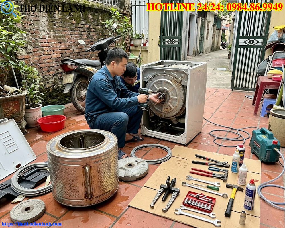trung tâm tháo bảo dưỡng máy giặt cửa ngang tại Hà Nội