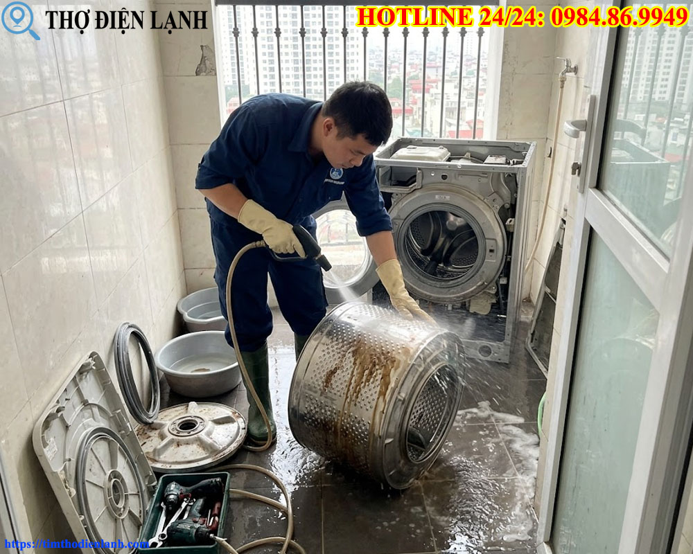 vệ sinh lồng máy giặt khu vực Hai Bà Trưng